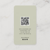 Moderne foto QR-code gepersonaliseerd  Visitekaartje (Achterkant)
