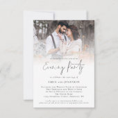 Moderne foto QR Code Huwelijksavond Party Kaart (Voorkant)