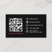 Moderne Foto QR Code Nail Specialist Visitekaartje (Achterkant)