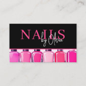 Moderne Foto QR Code Nail Specialist Visitekaartje (Voorkant)