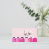 Moderne Foto QR Code Nail Specialist Visitekaartje (Staand voorkant)