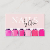 Moderne Foto QR Code Nail Specialist Visitekaartje (Voorkant)