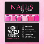 Moderne Foto QR Code Nail Specialist Visitekaartje