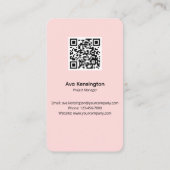 Moderne foto QR-code personeelsbadge | Aangepast Visitekaartje (Achterkant)