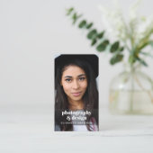 Moderne foto QR Code Professional Visitekaartje (Staand voorkant)