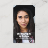 Moderne foto QR Code Professional Visitekaartje (Voorkant)