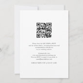 Moderne foto QR-code RSVP-huwelijk Kaart (Achterkant)