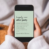 Moderne foto QR Code Sage Weddenschappen Receptie Kaart