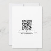 Moderne foto QR-code Save The Date kaart (Achterkant)
