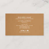 Moderne foto QR Code & Social Media No Logo Kraft Visitekaartje (Voorkant)