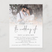 Moderne foto-QR-code voor bruiloft Uitnodiging Briefkaart (Voorkant)