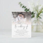 Moderne foto-QR-code voor bruiloft Uitnodiging Briefkaart (Staand voorkant)