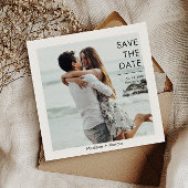 Moderne foto QR code website Save the Date Kaart