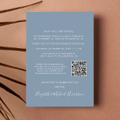 Moderne foto QR Code Weddenschap Reception Kaart