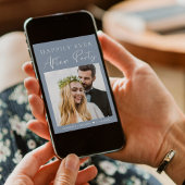 Moderne foto QR Code Weddenschap Reception Kaart