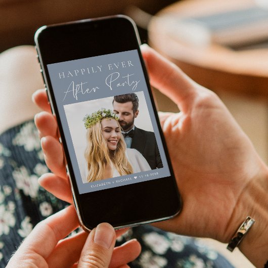 Moderne foto QR Code Weddenschap Reception Kaart