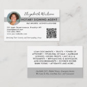 Moderne foto QR notaris ondertekening lening agent Visitekaartje (Voorkant / Achterkant)