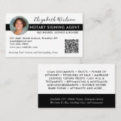 Moderne foto QR notaris ondertekening lening agent Visitekaartje (Voorkant / Achterkant)
