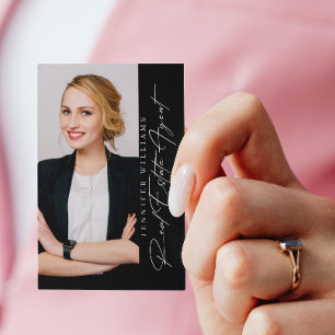 Moderne foto Real Estate Agent Visitekaartje