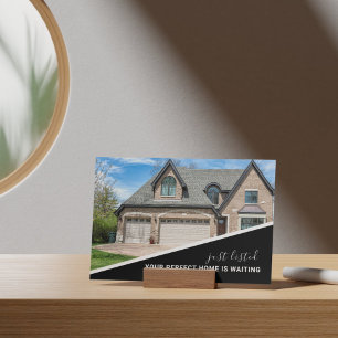 Moderne foto real estate marketing ansichtkaart briefkaart