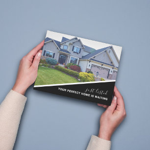 Moderne foto real estate marketing ansichtkaart briefkaart