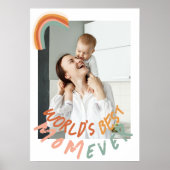 moderne foto  regenboogwereld's beste moeder ooit poster (Voorkant)