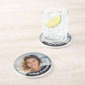 Moderne foto - Retro tekst - Persoonlijk Zandsteen Onderzetter (Zijkant)