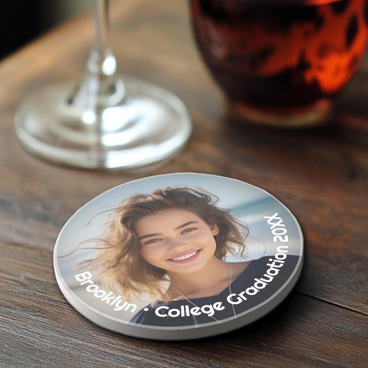 Moderne foto - Retro tekst - Persoonlijk Zandsteen Onderzetter