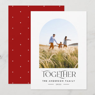 Moderne foto rode boog samen typografie