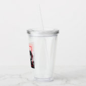 Moderne foto | Rode en roze fijne Valentijnse cade Acryl Drinkbeker (Links)