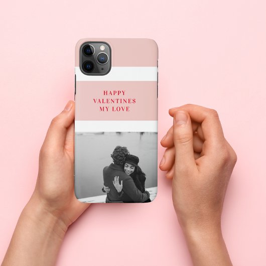Moderne foto | Rode en roze fijne Valentijnse cade iPhone Hoesje