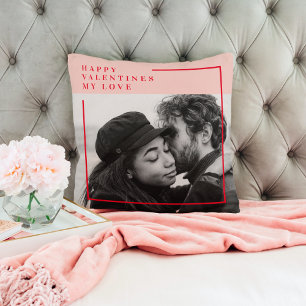Moderne foto   Rode en roze fijne Valentijnse cade Kussen