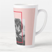 Moderne foto | Rode en roze fijne Valentijnse cade Latte Mok (Rechts)