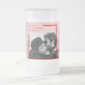 Moderne foto | Rode en roze fijne Valentijnse cade Matglas Bierpul (Center)