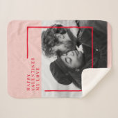 Moderne foto | Rode en roze fijne Valentijnse cade Sherpa Deken (Voorkant (horizontaal))