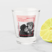 Moderne foto | Rode en roze fijne Valentijnse cade Shot Glas (Voorkant)