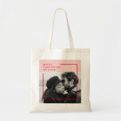 Moderne foto | Rode en roze fijne Valentijnse cade Tote Bag (Voorkant)