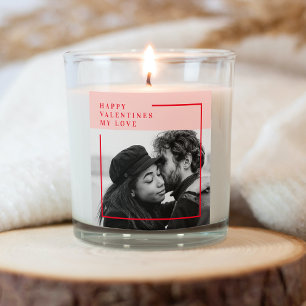 Moderne foto Rode en roze fijne Valentijnse cade Vierkante Sticker