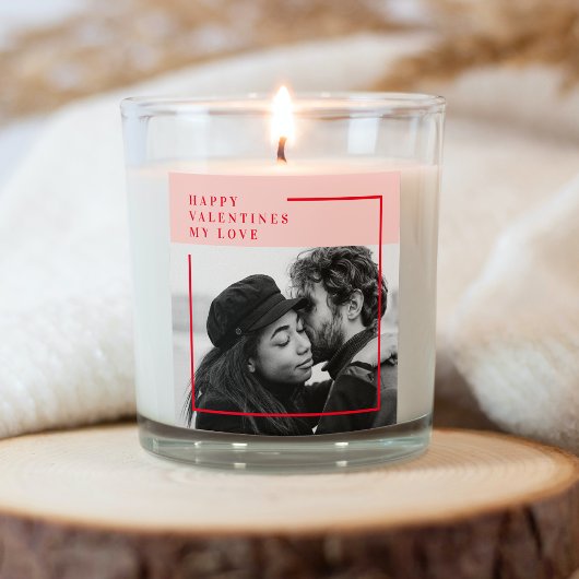 Moderne foto | Rode en roze fijne Valentijnse cade Vierkante Sticker