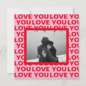 Moderne foto | Rood- en roze liefde U Valentijnse (Voorkant)