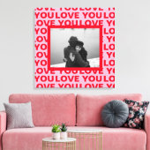 Moderne foto | Rood- en roze liefde U Valentijnse  Canvas Afdruk (Insitu (Woonkamer))
