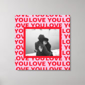 Moderne foto | Rood- en roze liefde U Valentijnse  Canvas Afdruk (Voorkant)