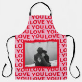 Moderne foto | Rood- en roze liefde U Valentijnse  Schort (Voorkant)