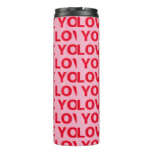 Moderne foto | Rood- en roze liefde U Valentijnse  Thermosbeker (Achterkant)