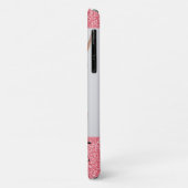 Moderne foto Roos Gold Girly Glitter Press Play Case-Mate iPhone Case (Achterkant/links)