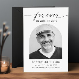 Moderne foto rouwsympathie begrafenismonument bedankkaart