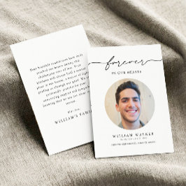 Moderne foto rouwsympathie begrafenismonument bedankkaart