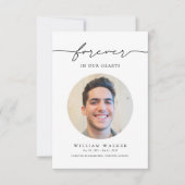 Moderne foto rouwsympathie begrafenismonument bedankkaart (Voorkant)