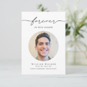 Moderne foto rouwsympathie begrafenismonument bedankkaart (Staand voorkant)