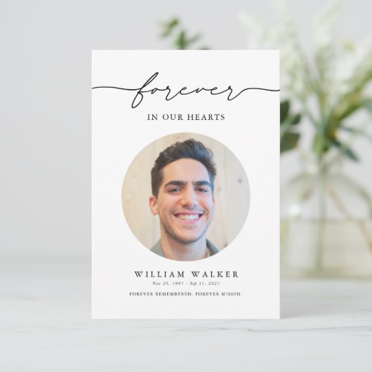 Moderne foto rouwsympathie begrafenismonument bedankkaart (Staand voorkant)